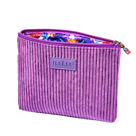 Trousse en velours côtelé - Minuit chéri